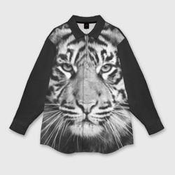 Женская рубашка oversize 3D Красавец тигр