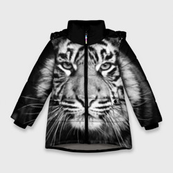 Зимняя куртка для девочек 3D Красавец тигр