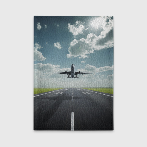 Обложка для автодокументов Самолет, цвет фиолетовый