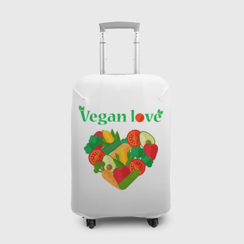 Чехол для чемодана 3D Vegan love, цвет 3D печать