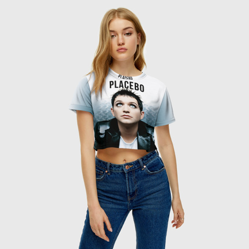 Женская футболка Crop-top 3D Плацебо, цвет 3D печать - фото 3