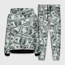 Женский костюм с толстовкой 3D Банкноты