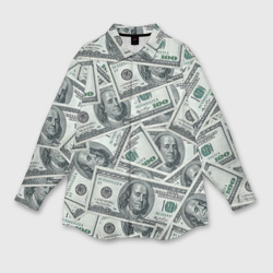 Женская рубашка oversize 3D Банкноты