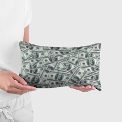 Подушка с принтом Банкноты для любого человека, вид спереди №2. Цвет основы: белый