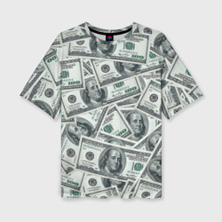 Женская футболка oversize 3D Банкноты