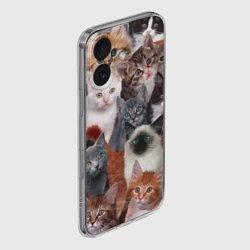 Чехол для iPhone 16 силиконовый с защитой камеры Котики - фото 2