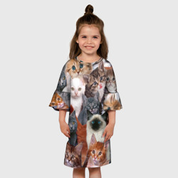 Детское платье 3D Котики - фото 2