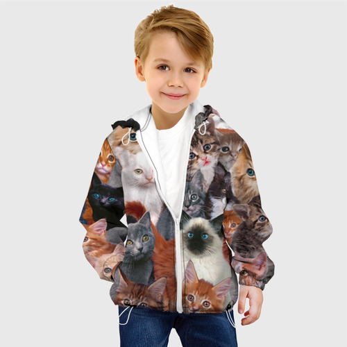Детская куртка 3D Котики, цвет белый - фото 3