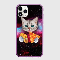Чехол для iPhone 11 Pro матовый Кот с едой