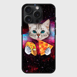 Чехол силиконовый для Apple iPhone 15 Pro матовый Кот с едой