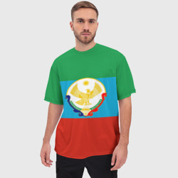 Мужская футболка oversize 3D Дагестан - фото 2