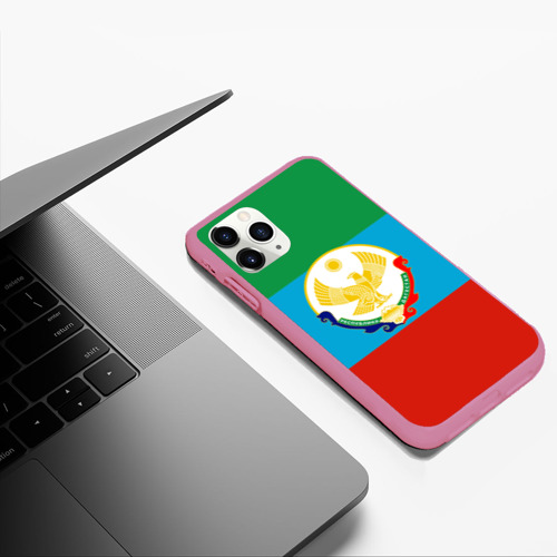 Чехол для iPhone 11 Pro Max матовый Дагестан, цвет малиновый - фото 5