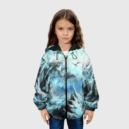 Детская куртка 3D Горы, цвет черный - фото 4