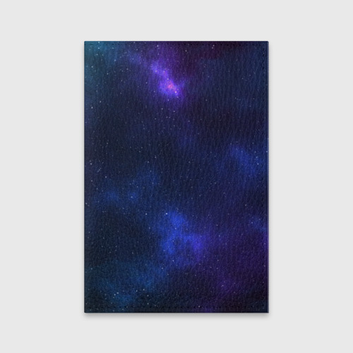 Обложка для паспорта матовая кожа Звёздное небо, цвет черный