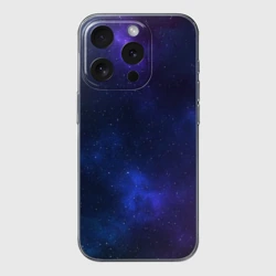 Чехол для iPhone 15 Pro силиконовый с защитой камеры Звёздное небо