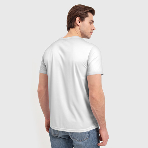 Мужская футболка 3D с принтом Смайлик, вид сзади #2