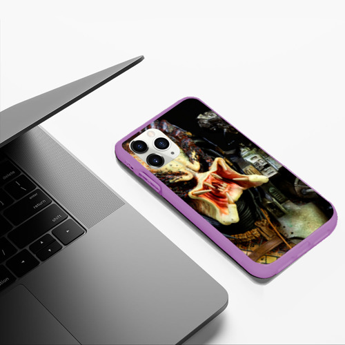 Чехол для iPhone 11 Pro Max матовый Чужой, цвет фиолетовый - фото 5