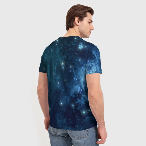 Мужская футболка 3D Слияние галактик, цвет 3D печать - фото 4
