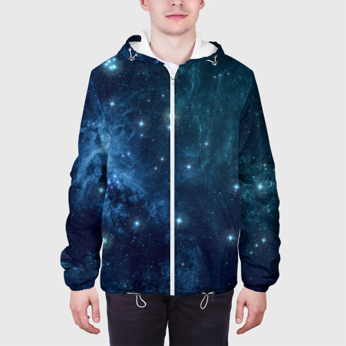 Мужская куртка 3D Слияние галактик, цвет 3D печать - фото 4