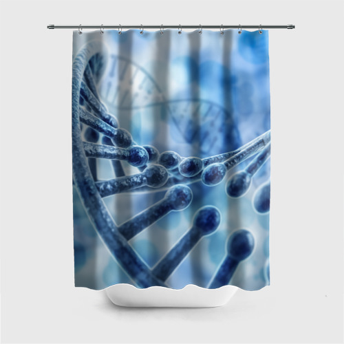 Штора 3D для ванной Молекула ДНК