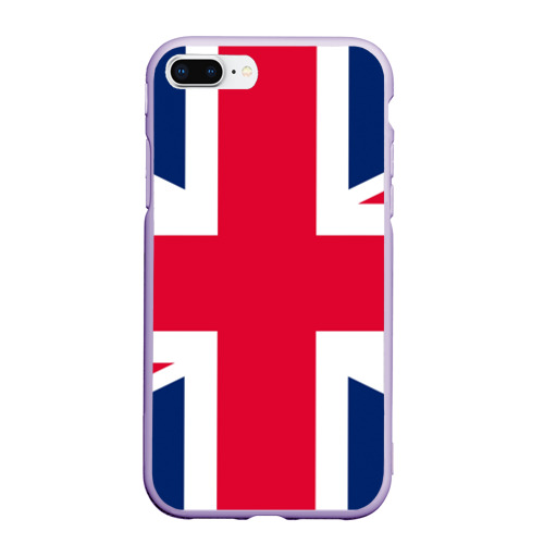 Чехол для iPhone 7Plus/8 Plus матовый Великобритания, цвет светло-сиреневый