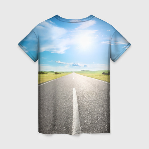 Женская футболка 3D По дороге жизни, цвет 3D печать - фото 2