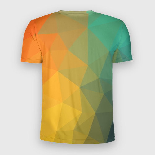 Мужская футболка 3D Slim LowPoly Gradient, цвет 3D печать - фото 2