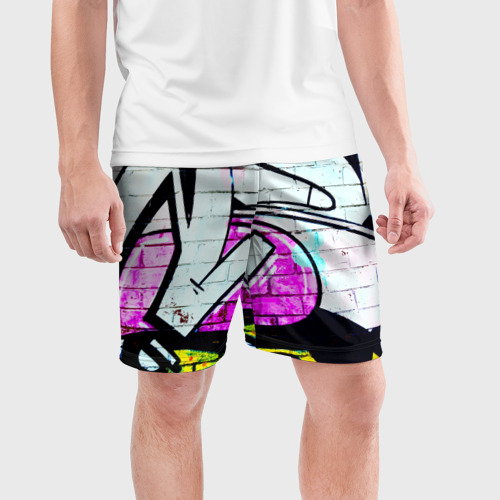 Мужские шорты спортивные Абстрактный, цвет 3D печать - фото 3