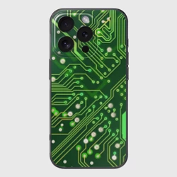 Чехол для iPhone 16 Pro силиконовый с защитой камеры Микросхема