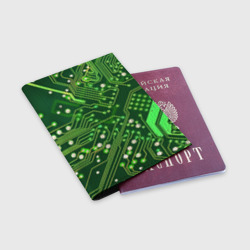 Обложка для паспорта матовая кожа Микросхема - фото 2
