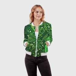 Женский бомбер 3D Микросхема - фото 2