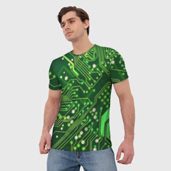 Мужская футболка 3D Микросхема - фото 2