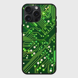 Чехол силиконовый для Apple iPhone 15 Pro Мax матовый Микросхема
