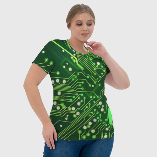 Женская футболка 3D Микросхема, цвет 3D печать - фото 6