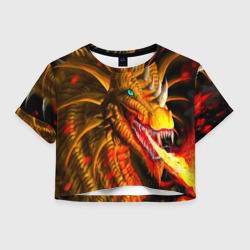 Женская футболка Crop-top 3D Дракон