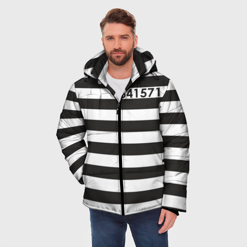 Мужская зимняя куртка 3D Заключенный, цвет черный - фото 3