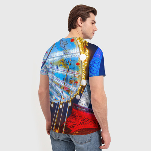 Мужская футболка 3D Эйфелева башня, цвет 3D печать - фото 4