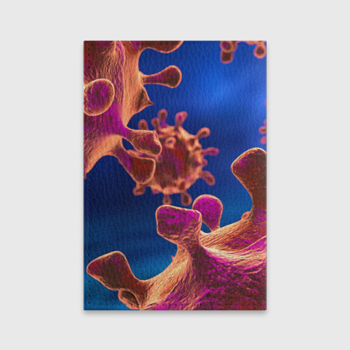 Обложка для паспорта матовая кожа Бактерия, цвет фиолетовый - фото 2