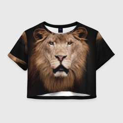 Женская футболка Crop-top 3D Царь зверей