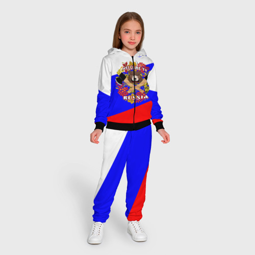 Детский костюм 3D Добро пожаловать в Россию, цвет черный - фото 5