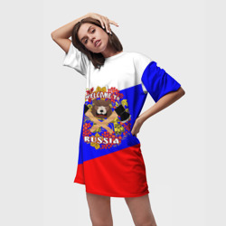 Платье-футболка 3D Добро пожаловать в Россию - фото 2