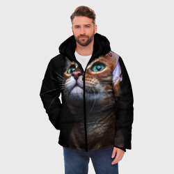 Мужская зимняя куртка 3D Милый котик - фото 2