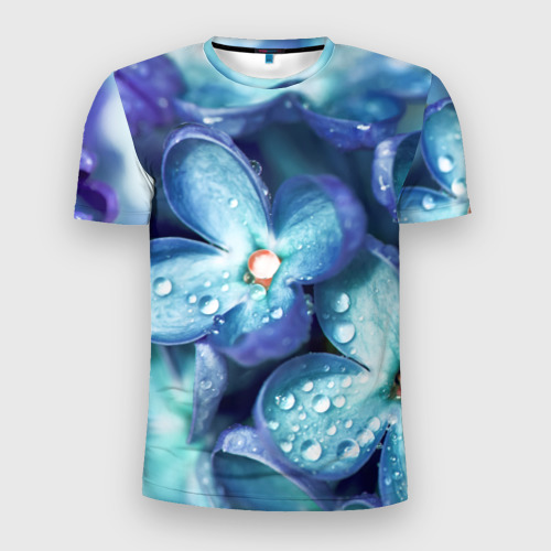 Мужская футболка 3D Slim Восхитительные цветы, цвет 3D печать