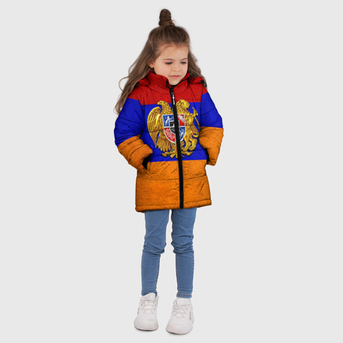 Зимняя куртка для девочек 3D Армения, цвет черный - фото 5