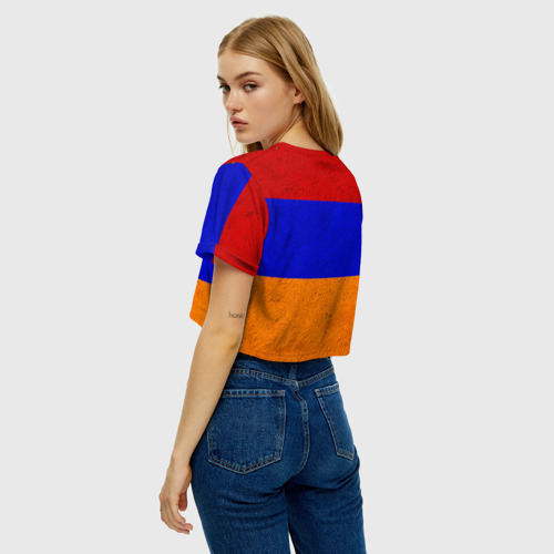 Женская футболка Crop-top 3D Армения, цвет 3D печать - фото 5