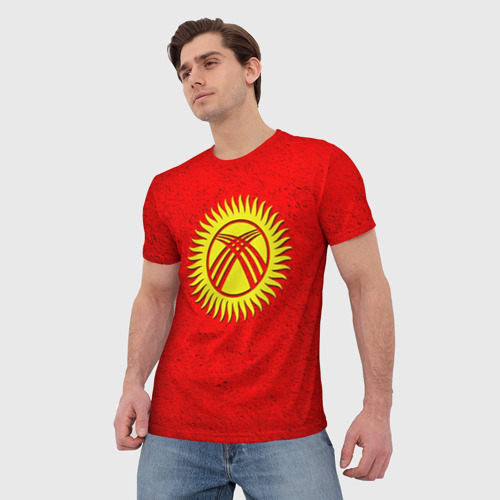 Мужская футболка 3D Киргизия, цвет 3D печать - фото 3