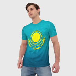 Мужская футболка 3D Флаг Казахстана - фото 2