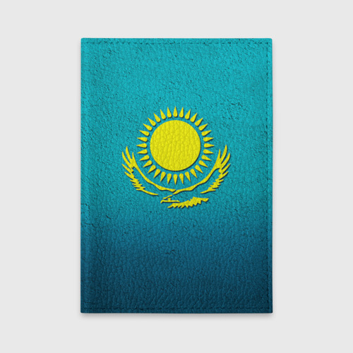 Обложка для автодокументов Флаг Казахстана, цвет черный
