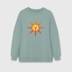 Женский свитшот oversize без начеса хлопок Dark Souls