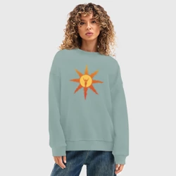 Женский свитшот oversize без начеса хлопок Dark Souls - фото 2